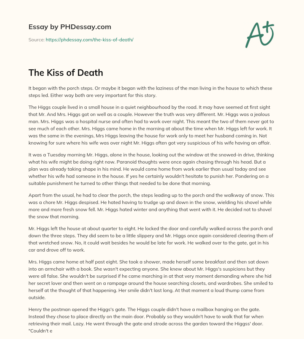 The Kiss of Death essay