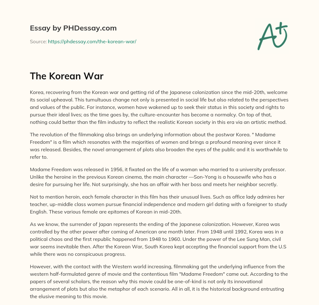 The Korean War essay