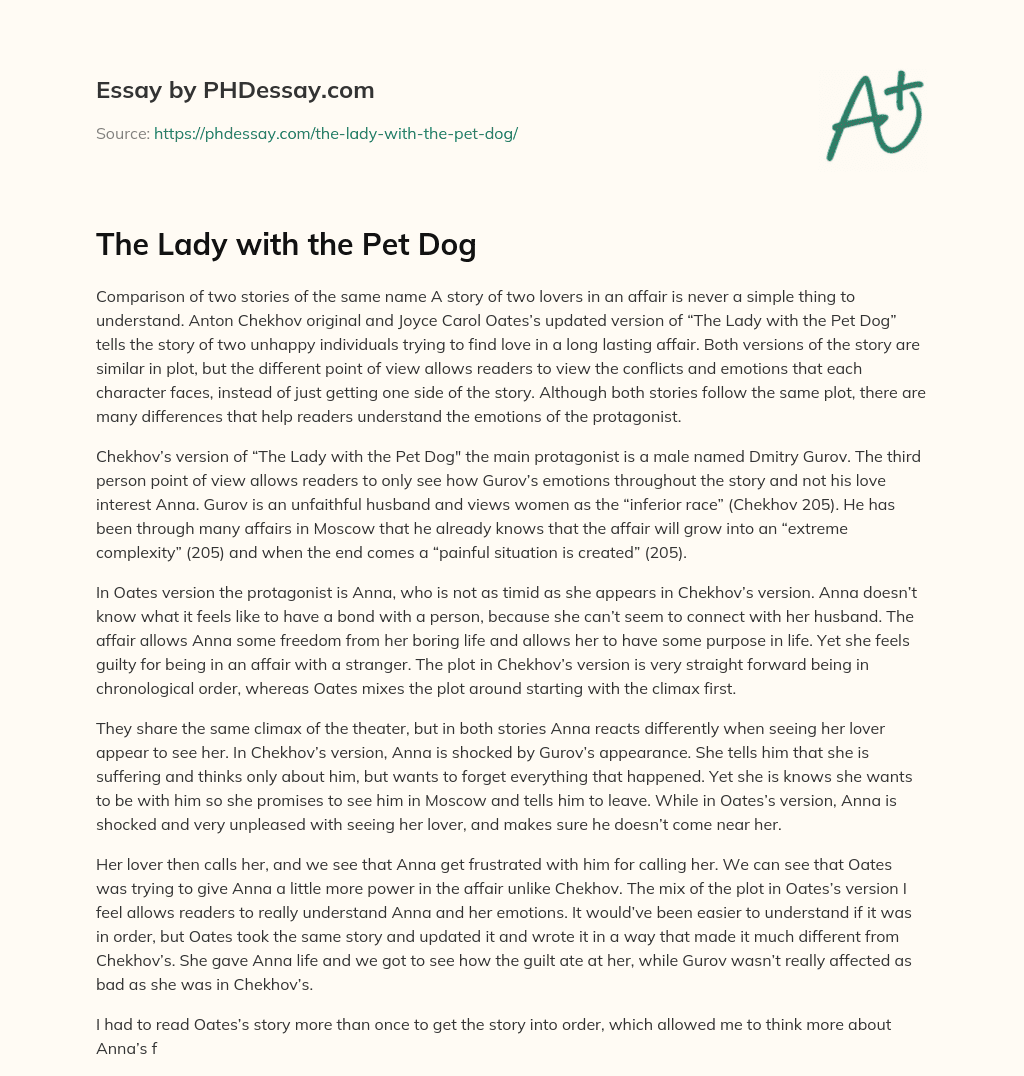 the lady with the dog essay topics
