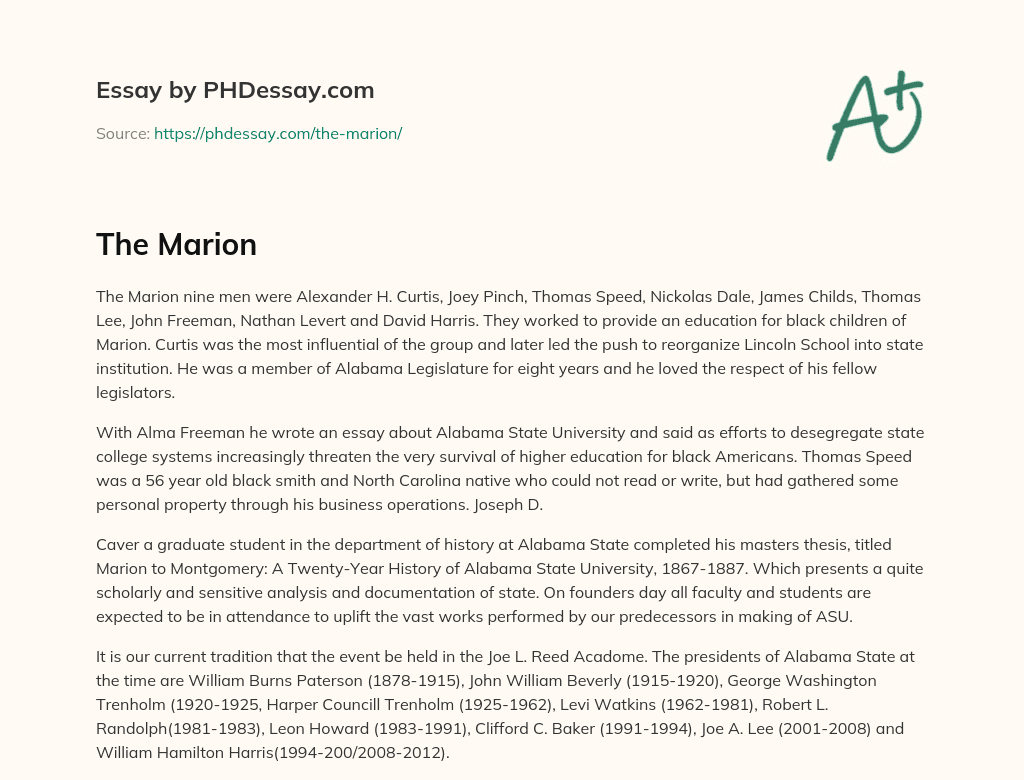 The Marion essay