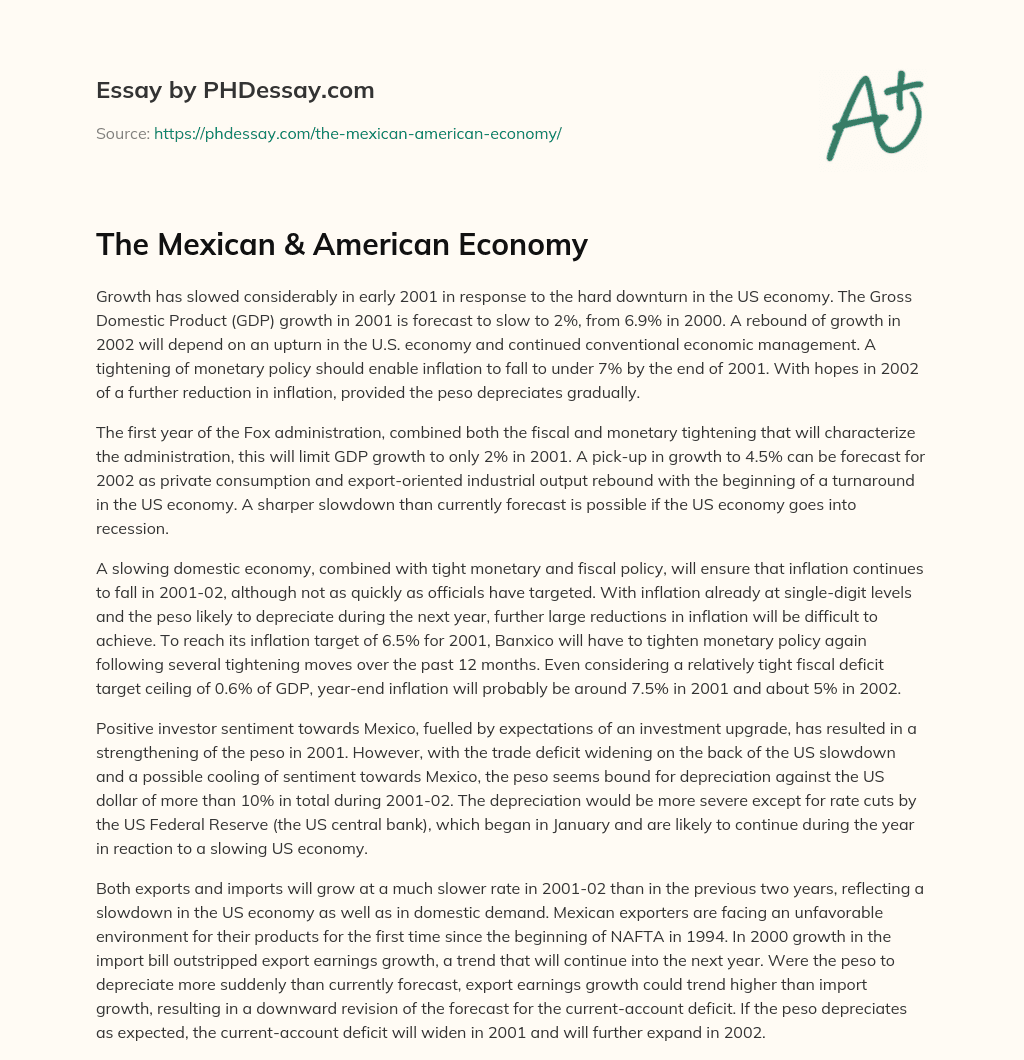 The Mexican & American Economy essay