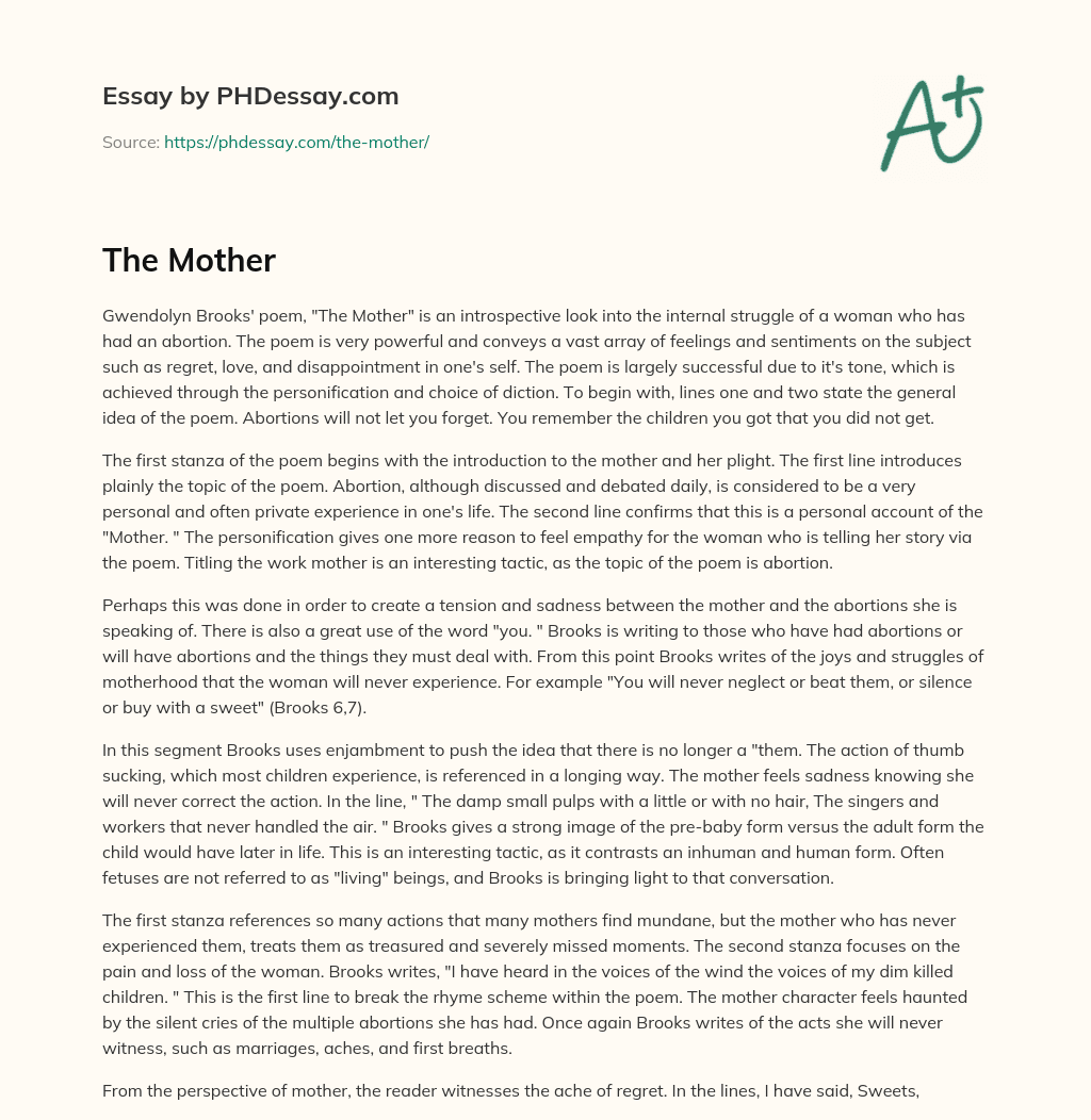 The Mother essay