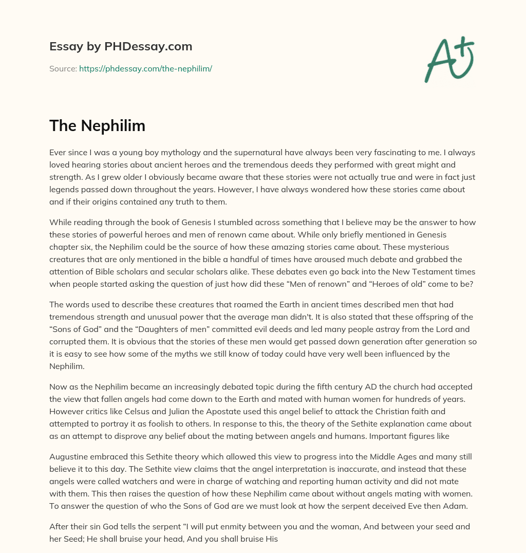 The Nephilim essay