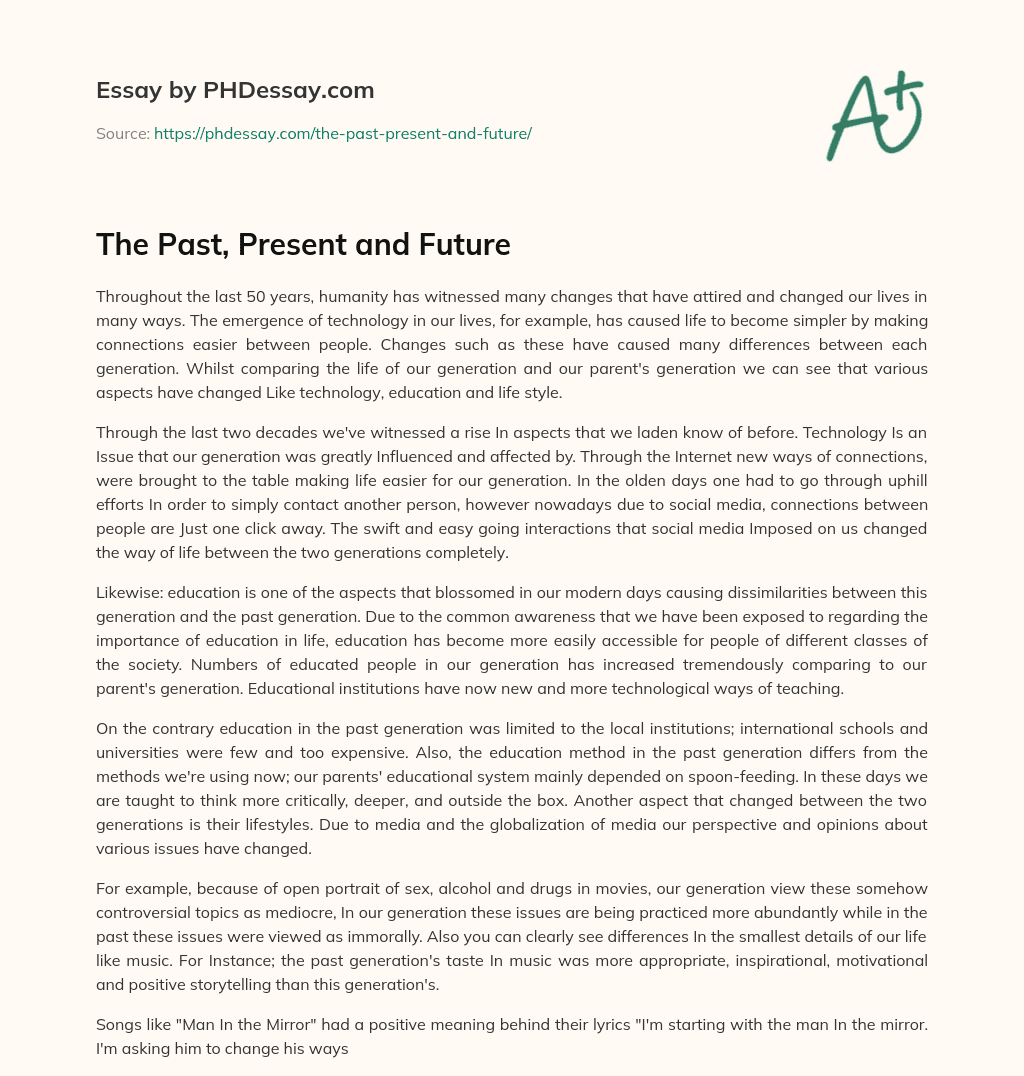 past present future self essay