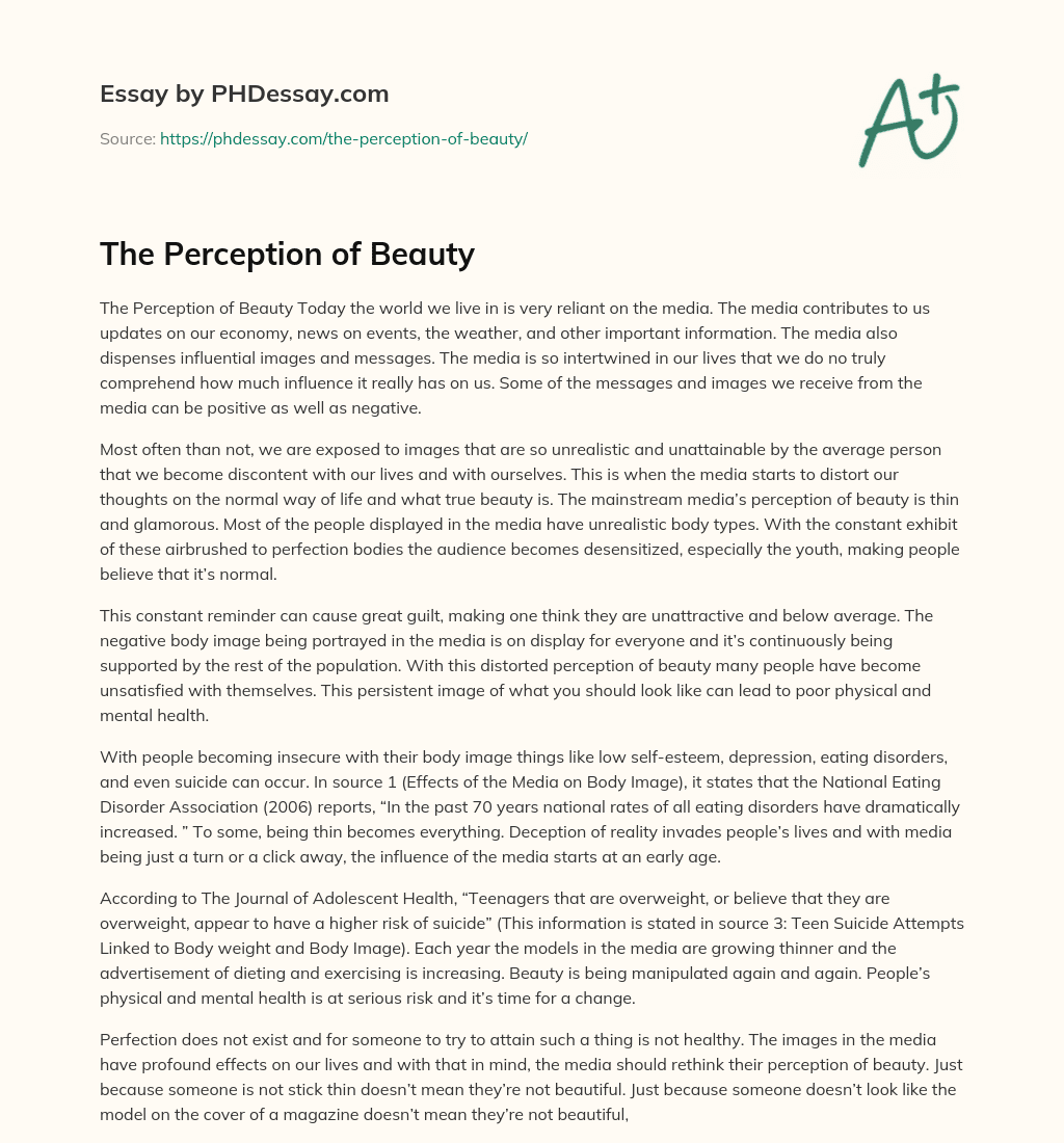 The Perception of Beauty essay