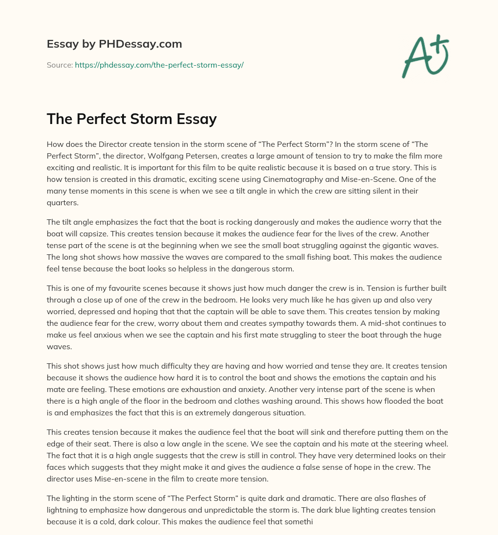 The Perfect Storm Essay 