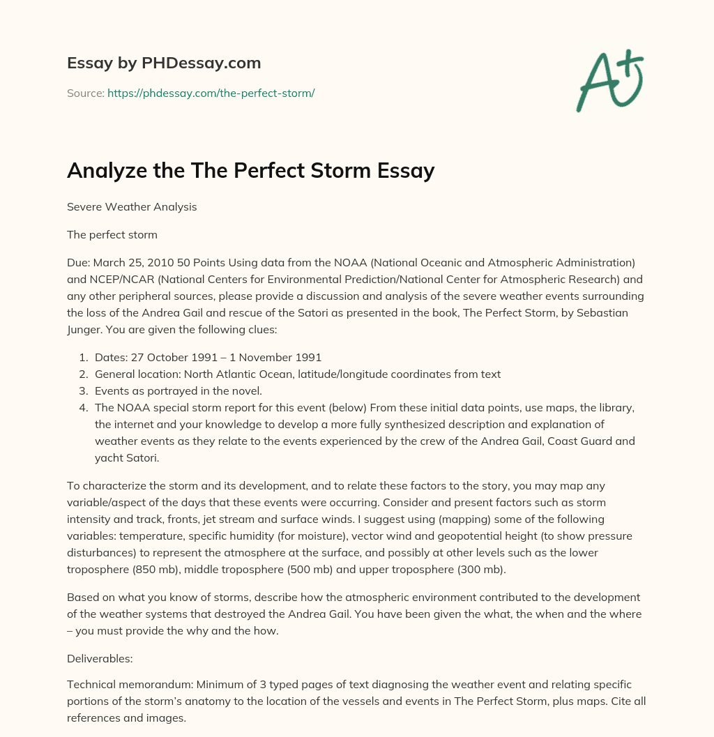 a big storm essay