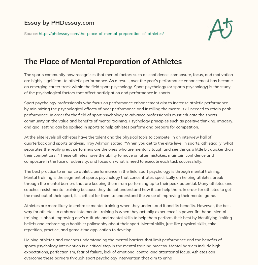 college athletes mental health essay