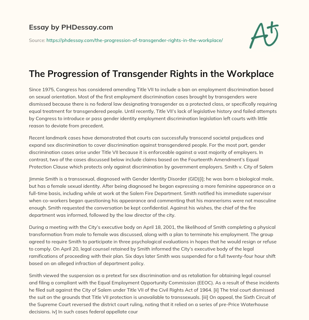 transgender research paper outline
