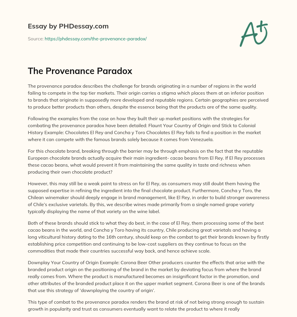 The Provenance Paradox essay