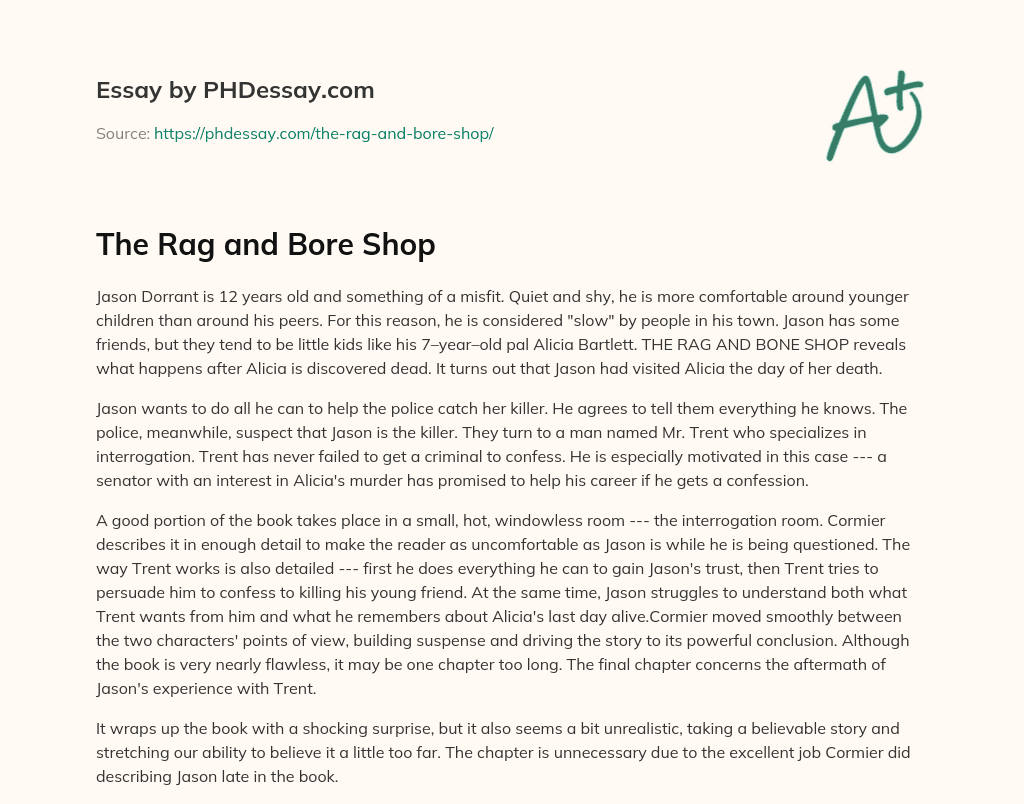 The Rag and Bore Shop essay