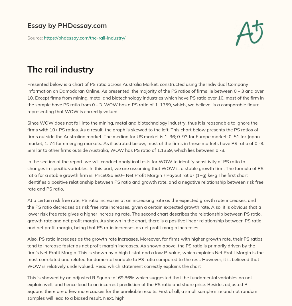 The rail industry essay