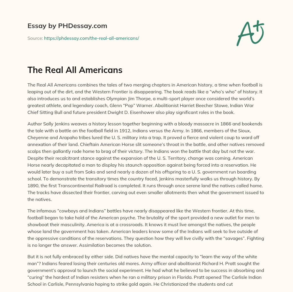 The Real All Americans essay