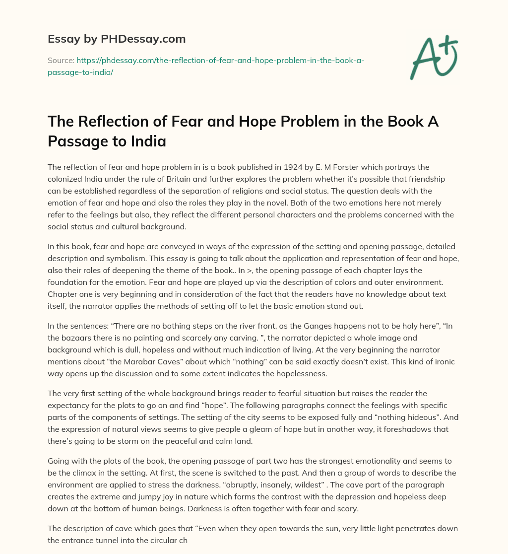 hope and fear essay
