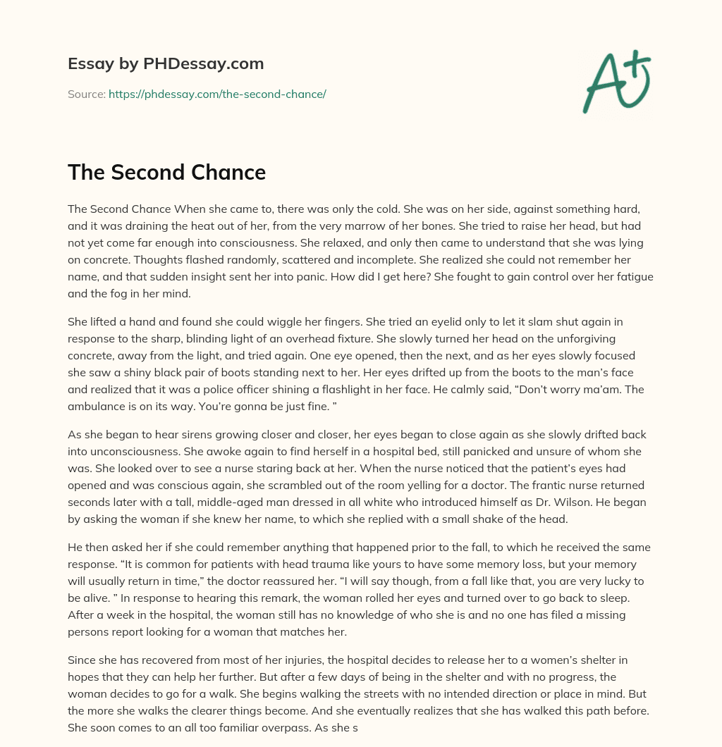 second chance essay