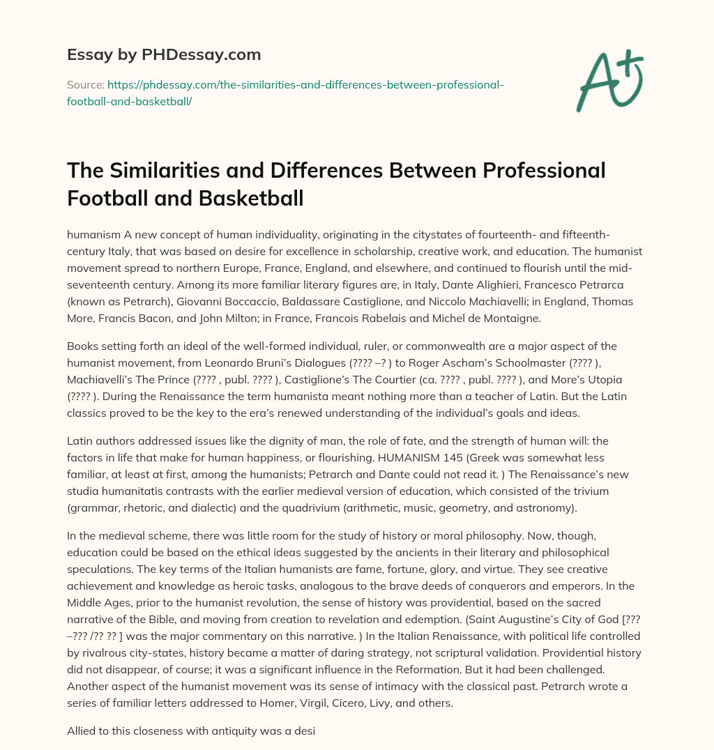 The Similarities and Differences Between Professional Football and