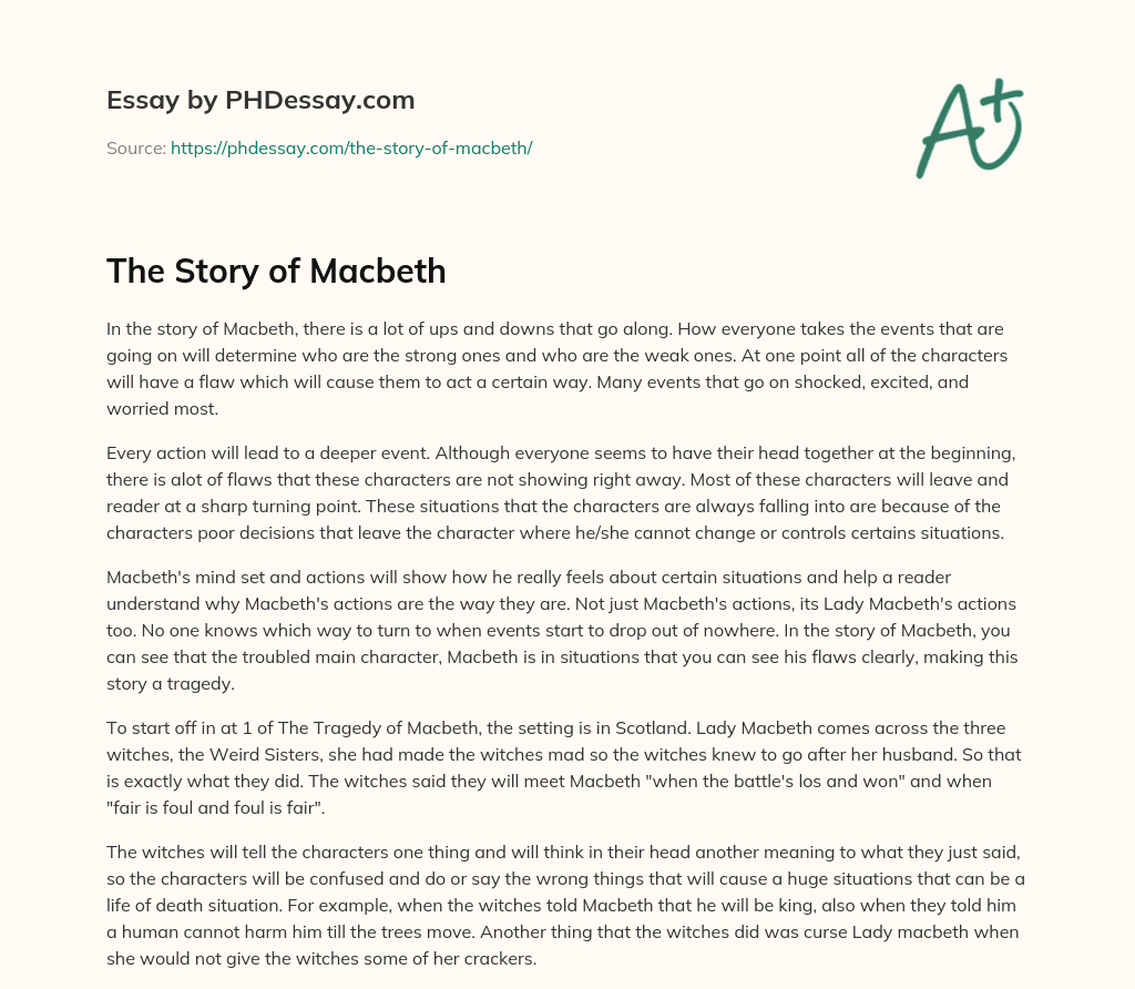 essay on the opening scene of macbeth