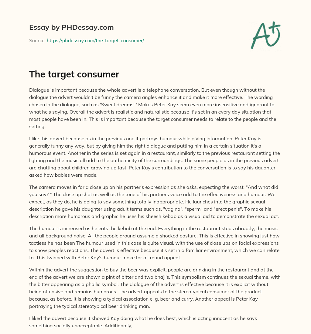 The target consumer essay