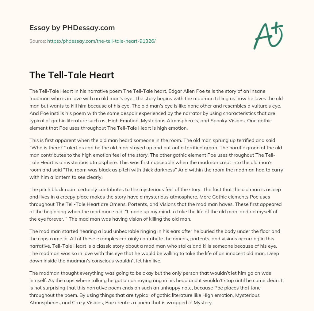 The Tell-Tale Heart essay