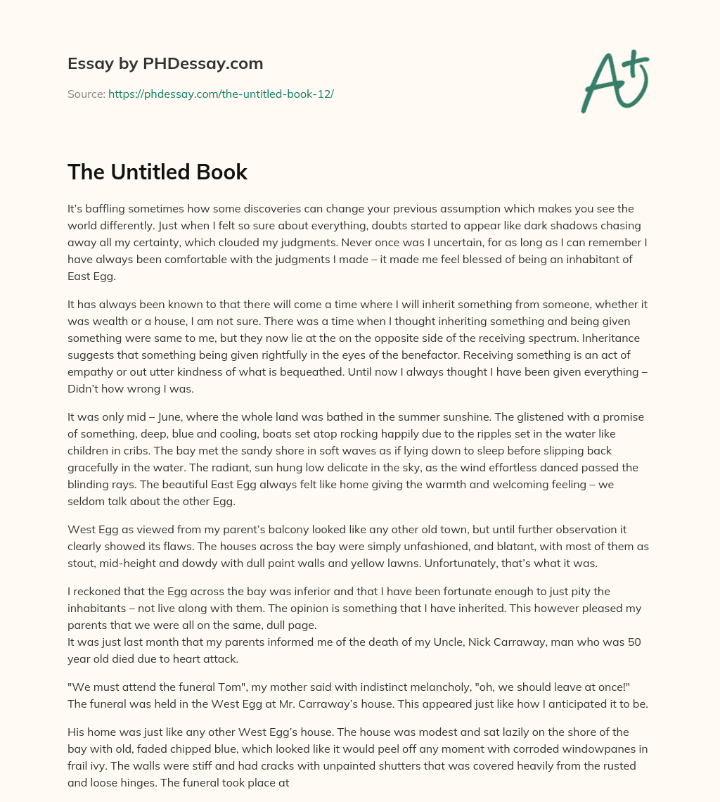 The Untitled Book essay