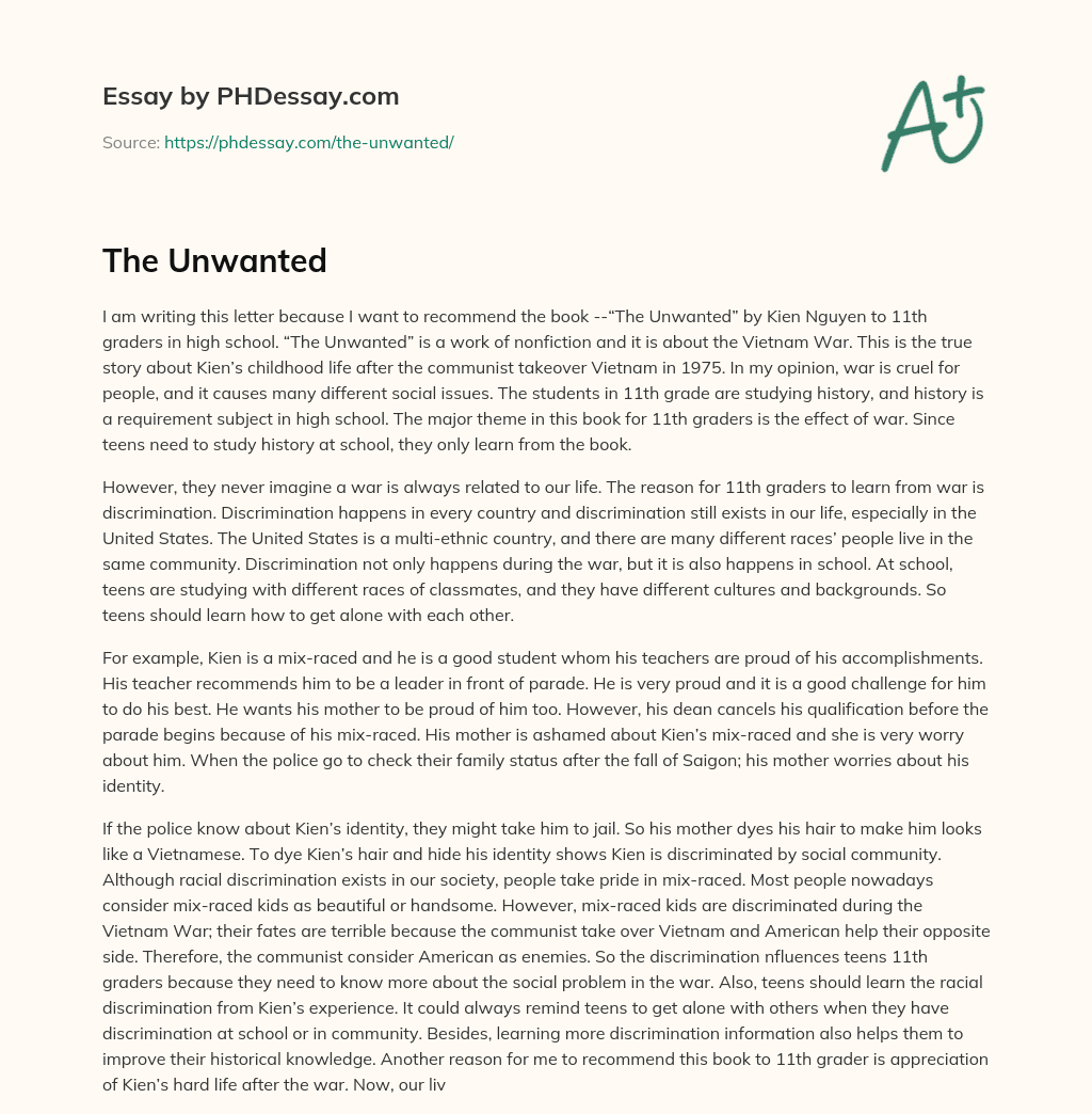 The Unwanted essay