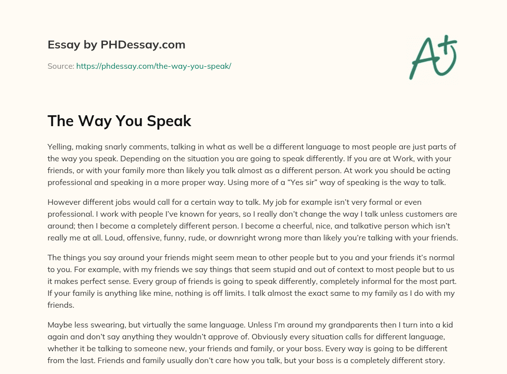 the-way-you-speak-phdessay