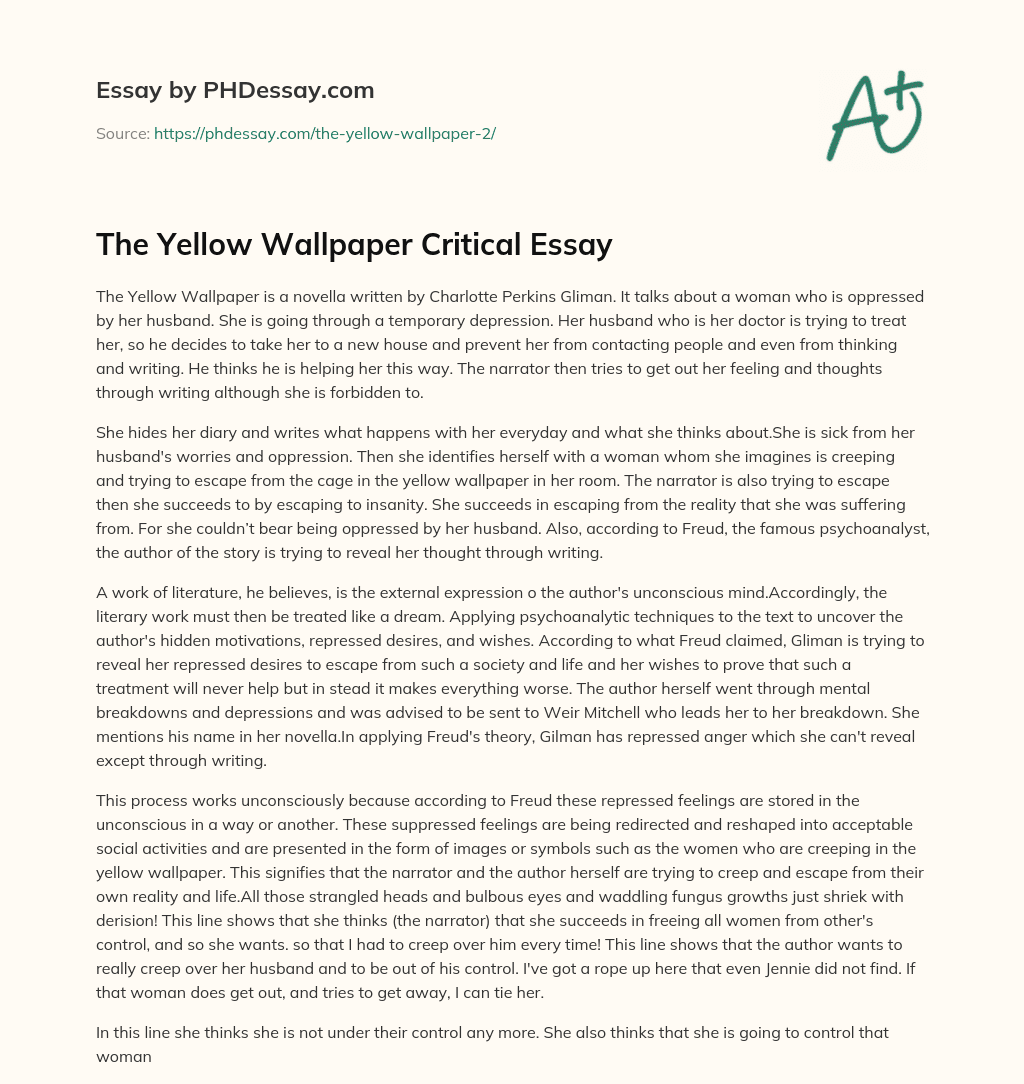 yellow wallpaper critical essay