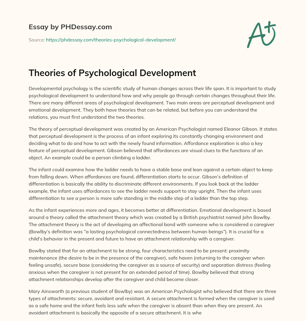 psychological development essay