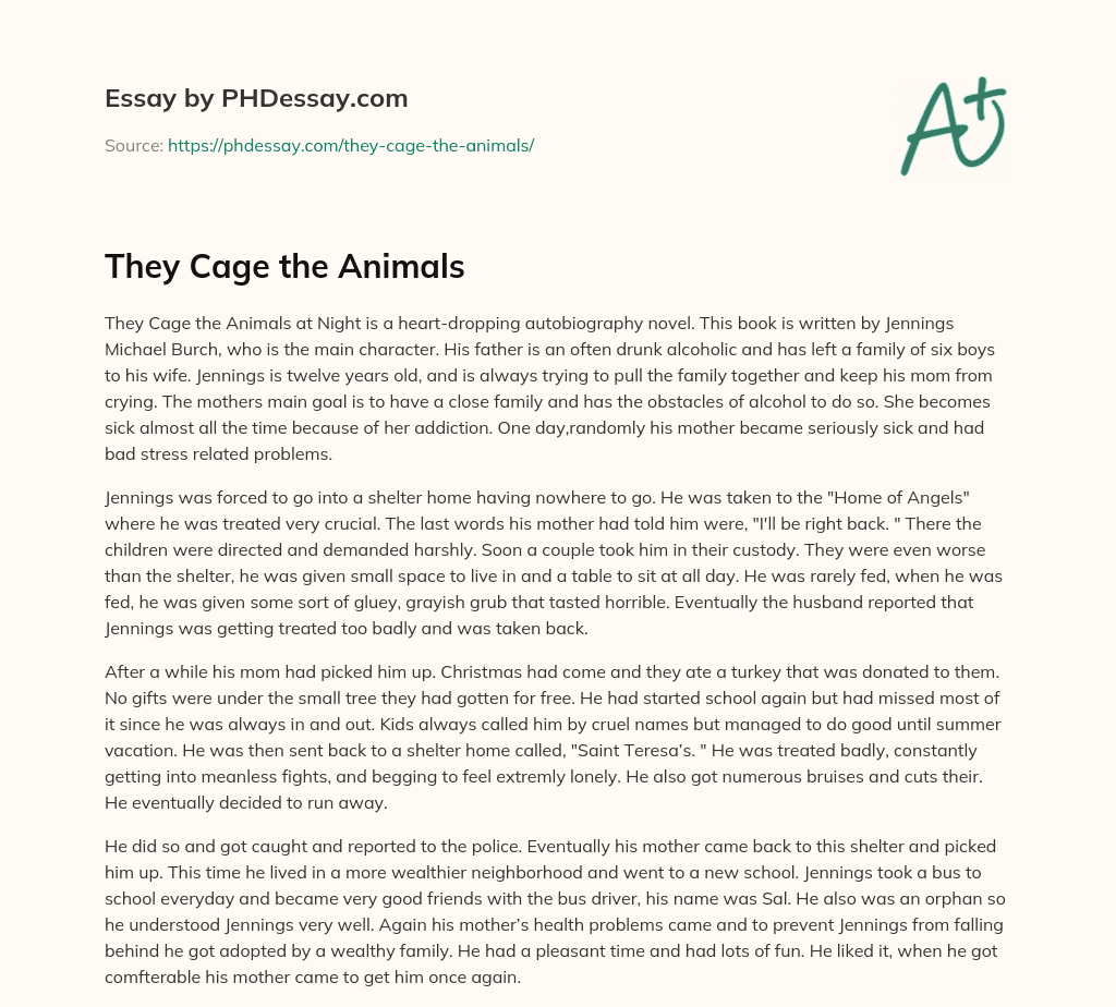 They Cage the Animals essay