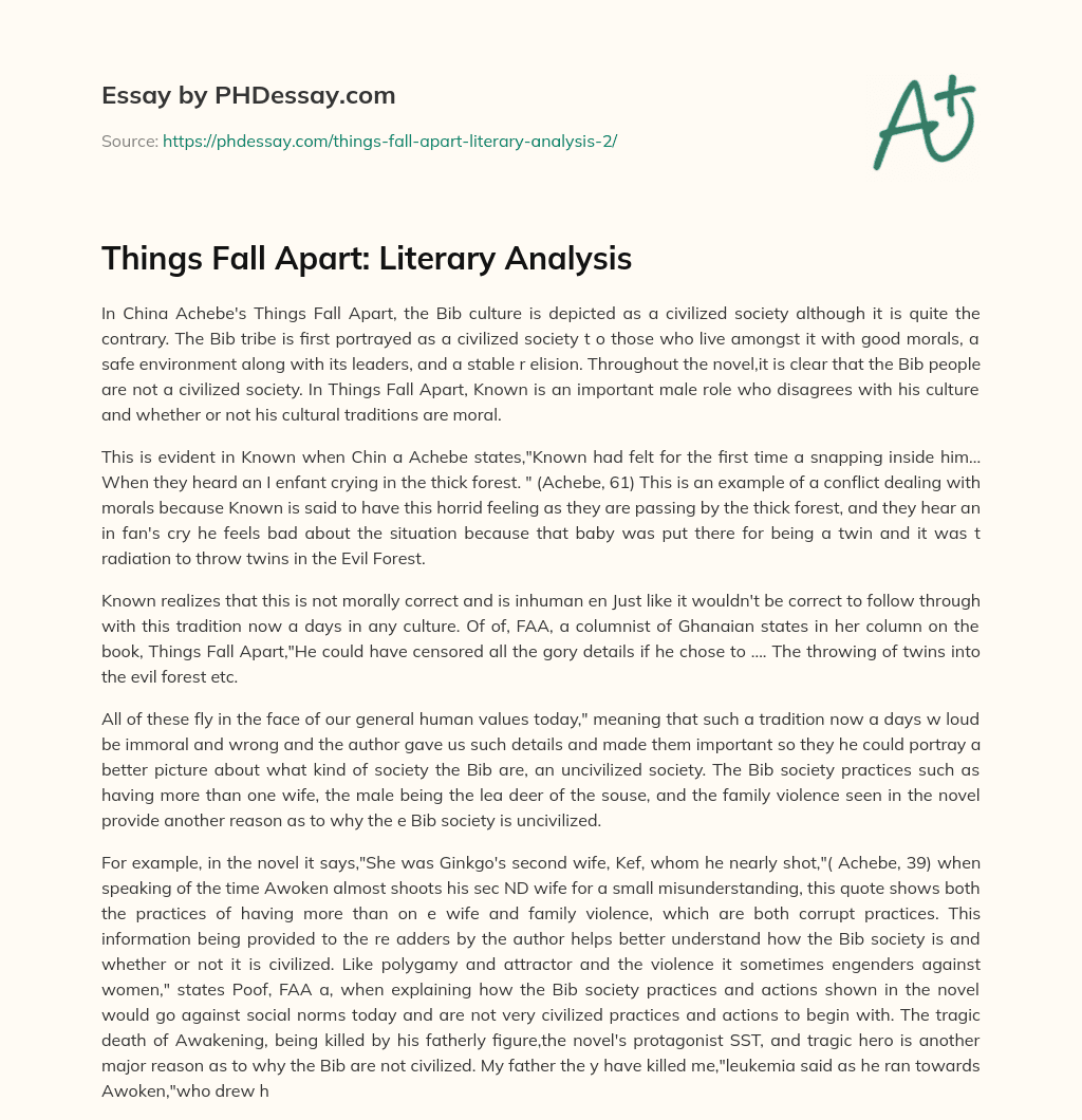 things fall apart essay grade 11 pdf pdf download