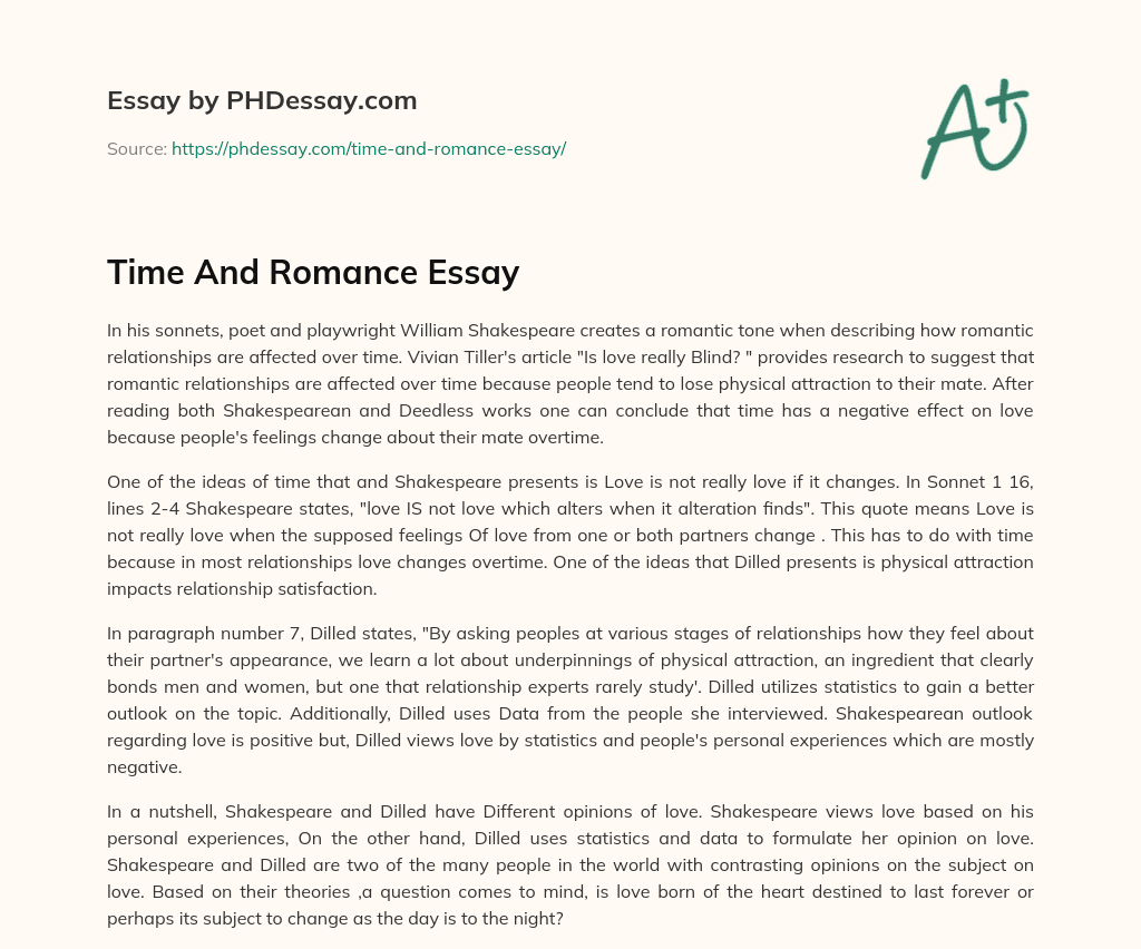 Time And Romance Essay essay