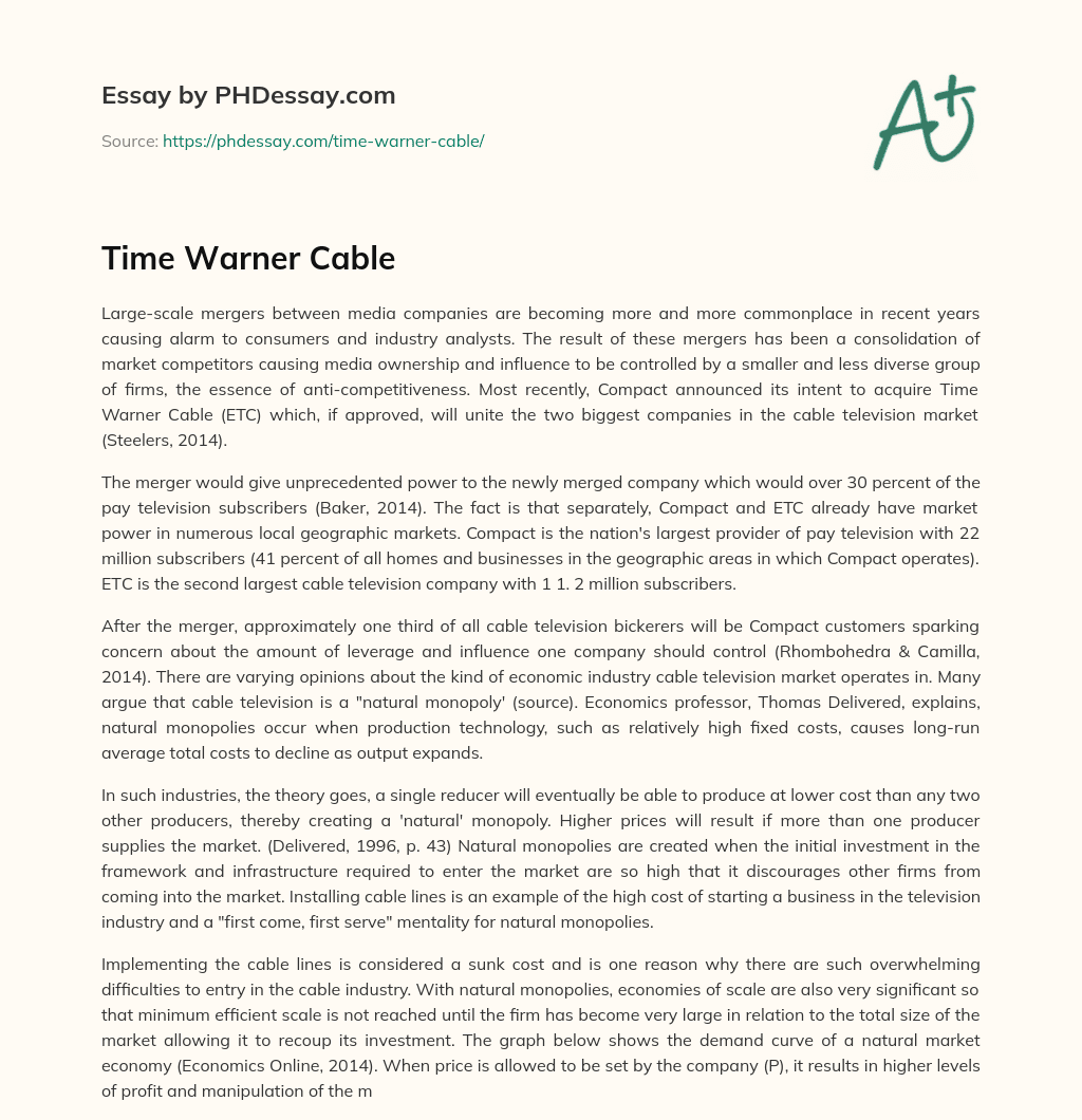 Time Warner Cable essay