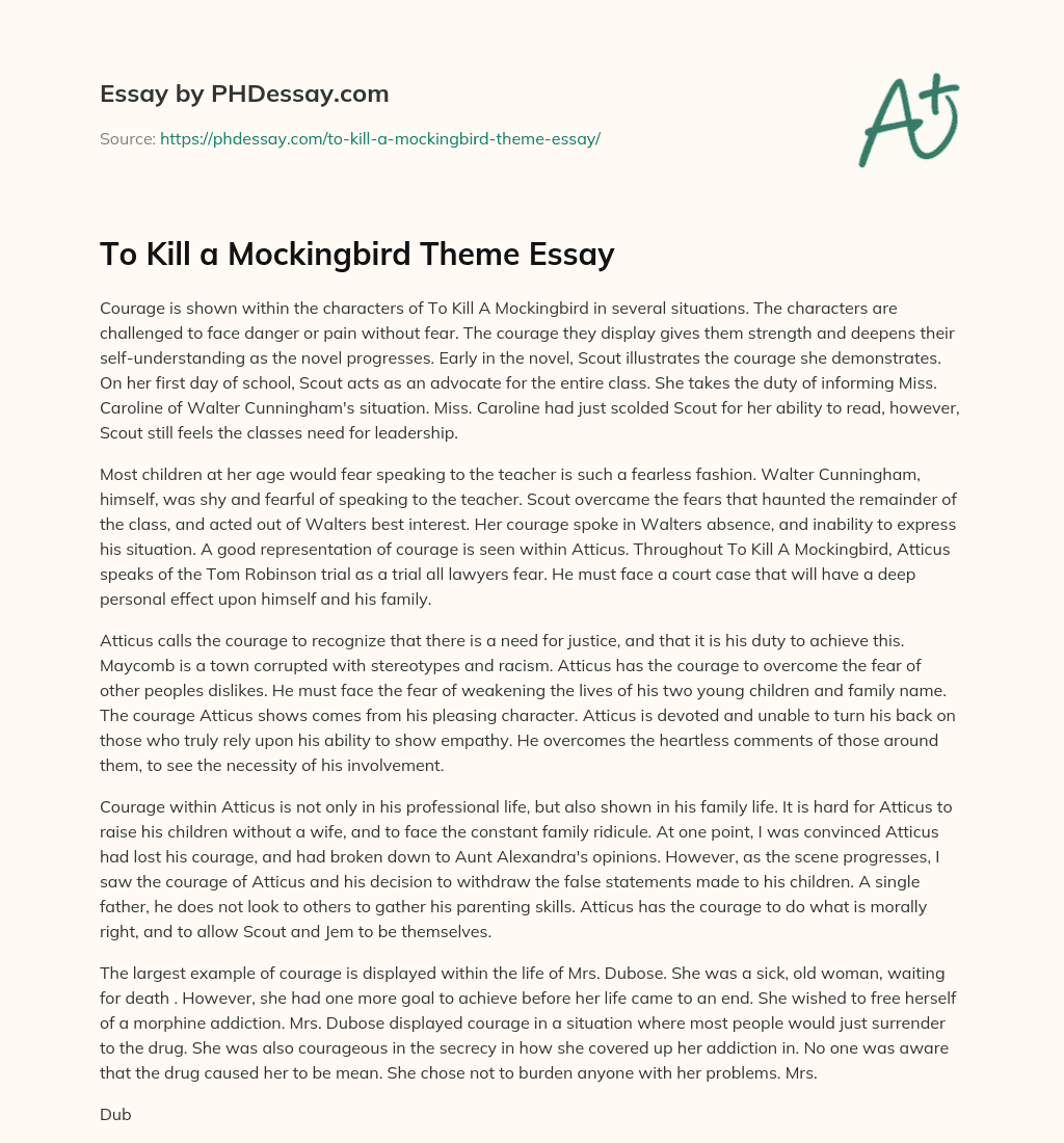 To Kill a Mockingbird Theme Essay essay