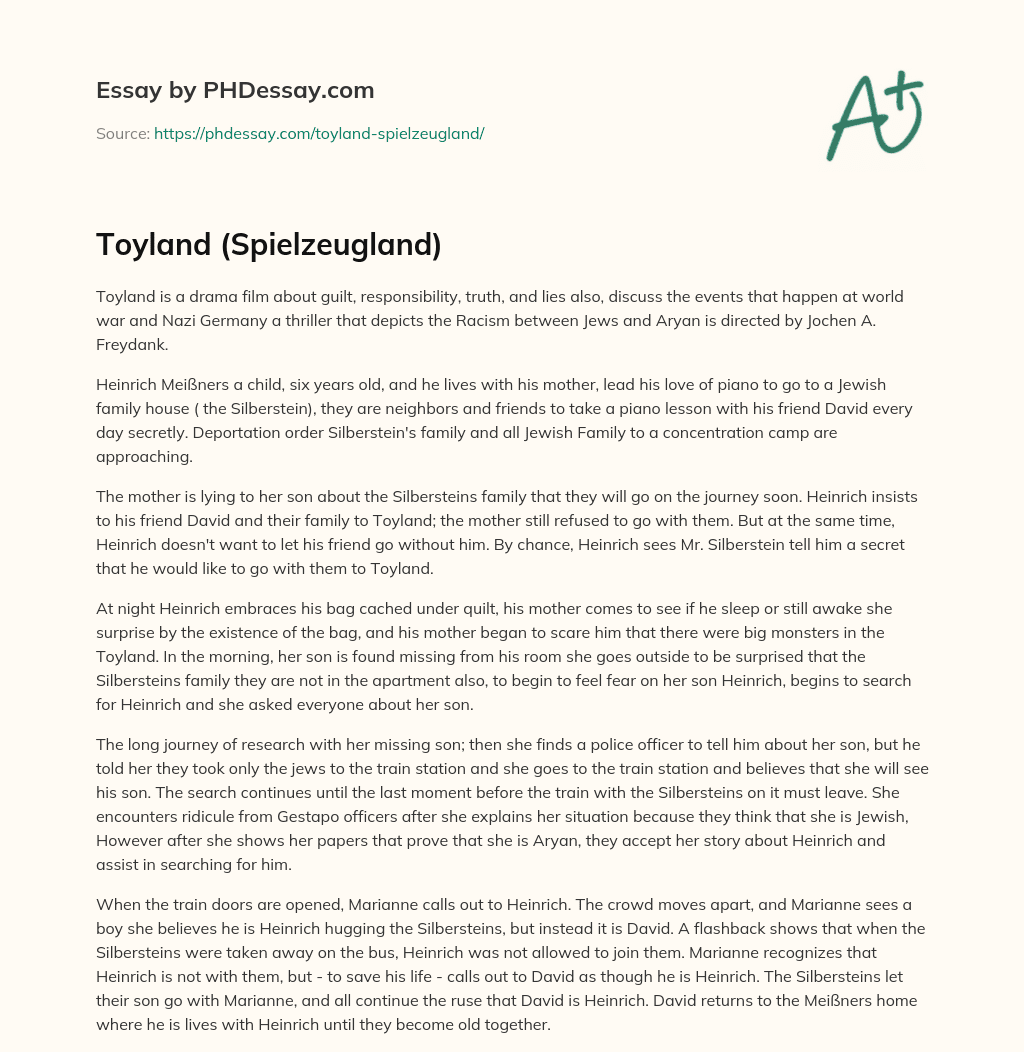 Toyland (Spielzeugland) essay