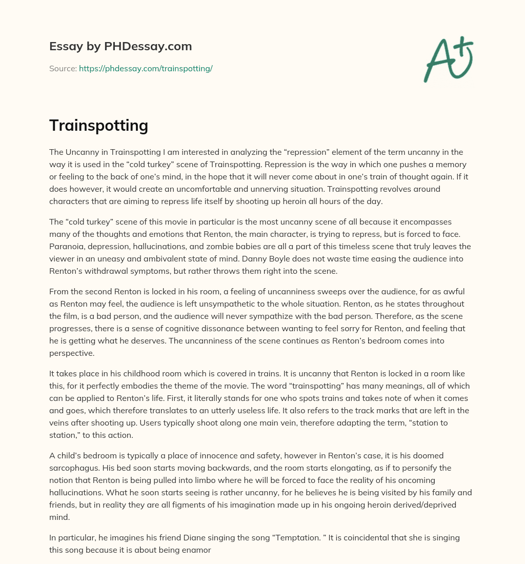 Trainspotting essay