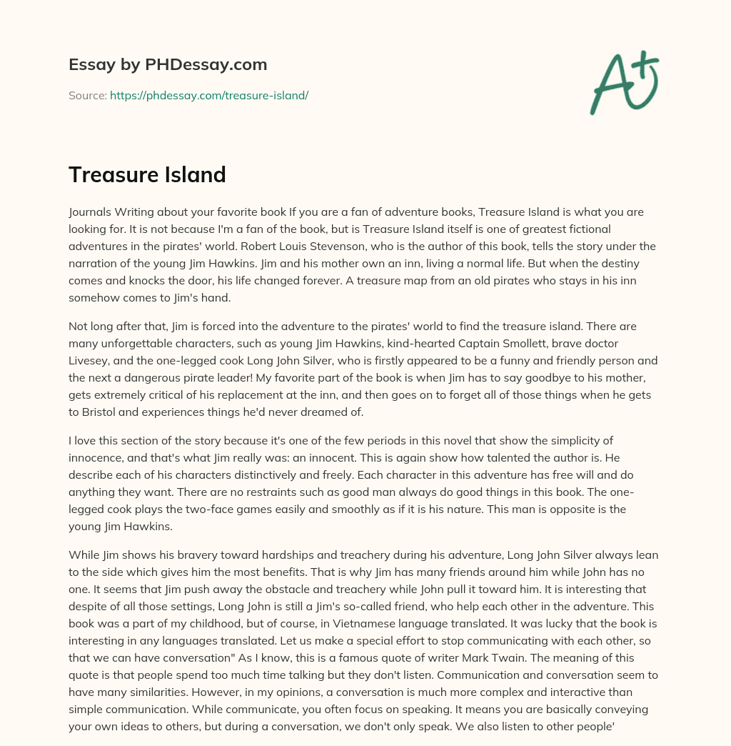 Treasure Island essay