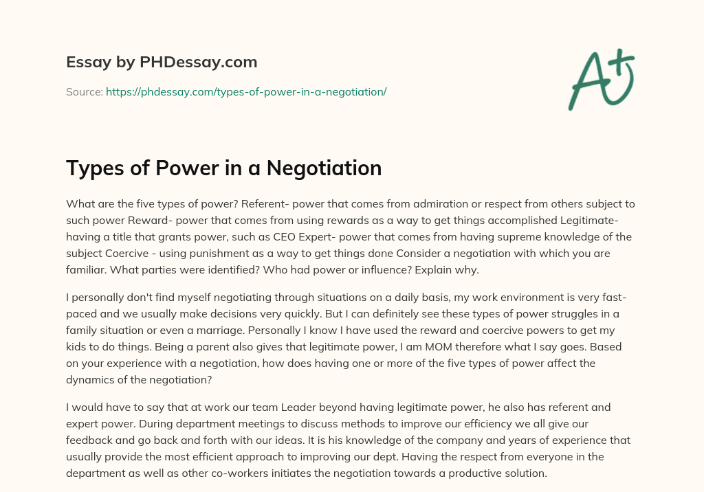 types-of-power-in-a-negotiation-300-words-phdessay