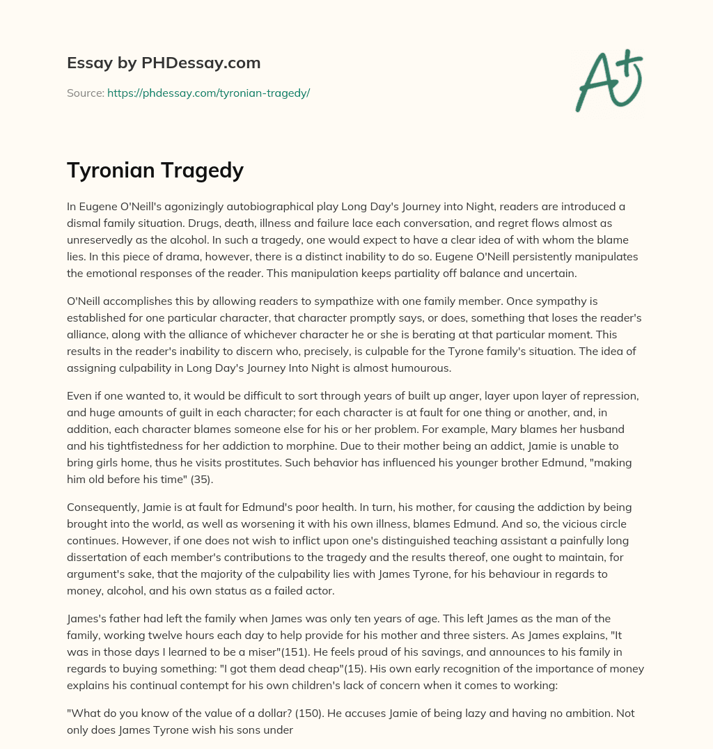 Tyronian Tragedy essay