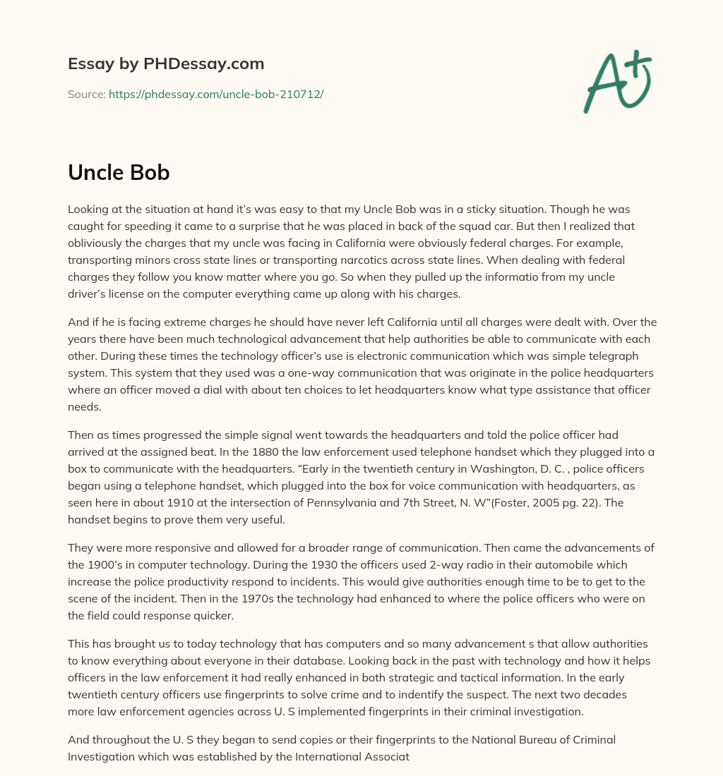 Facing Federal Charges and the Power of Technological Advancements essay