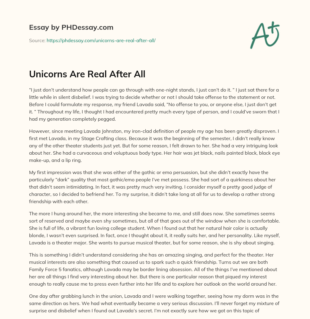 Unicorns Are Real After All essay