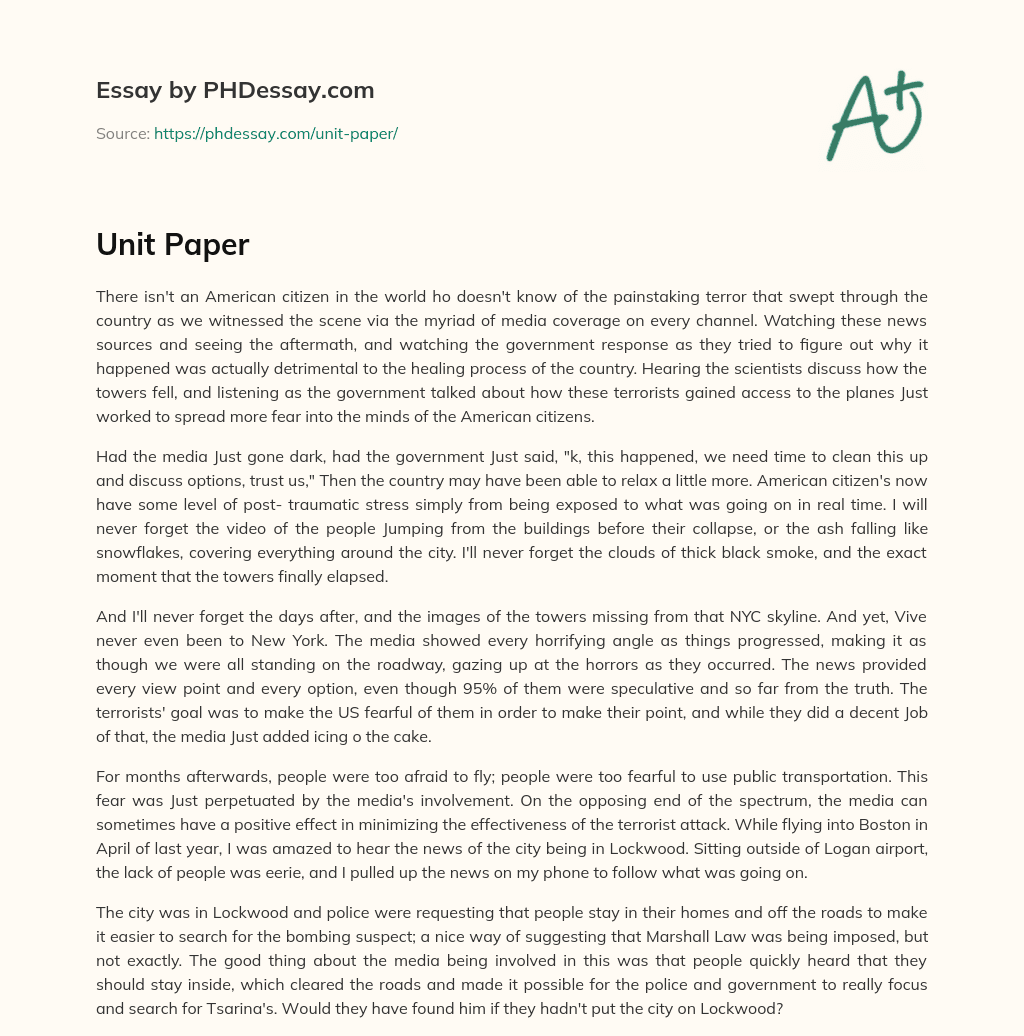 The Detrimental Effects of Media Coverage on 9/11 Healing Process essay