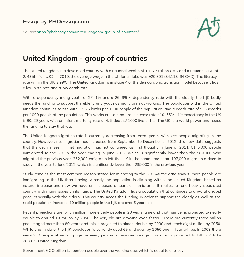 essay about united kingdom