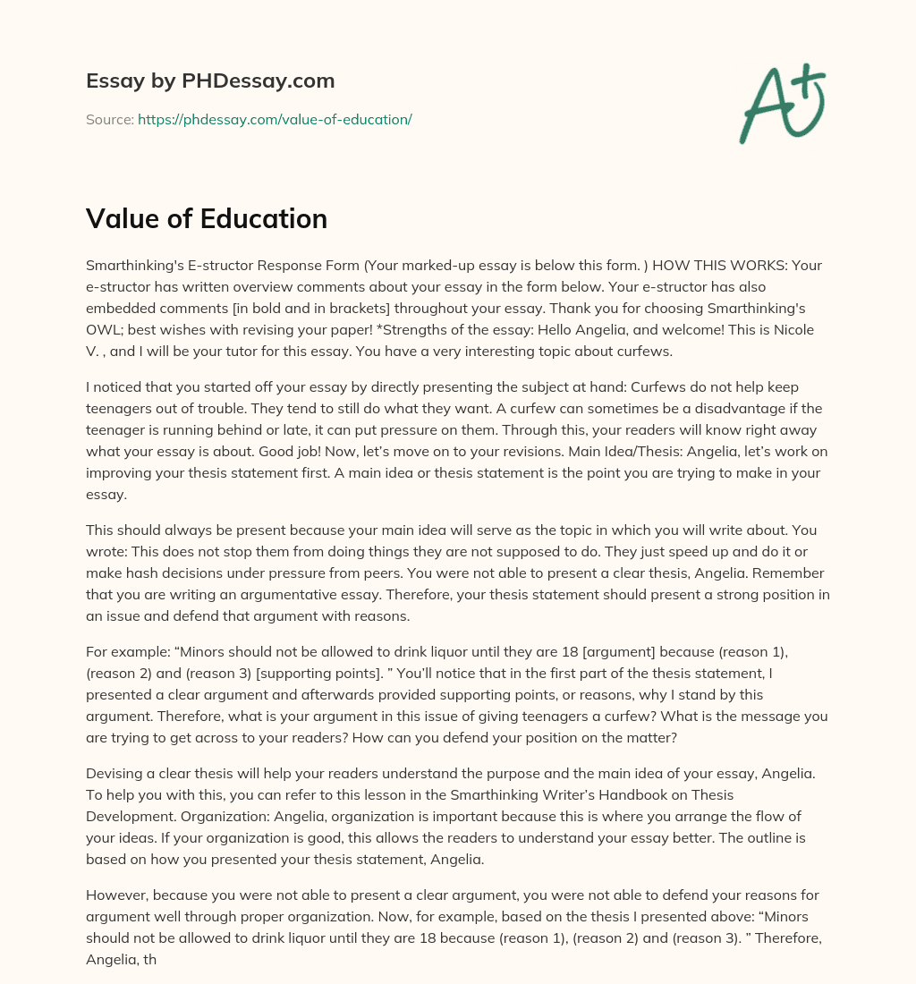 value of education essay 100 words