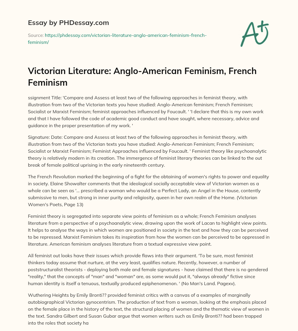 french feminism essay