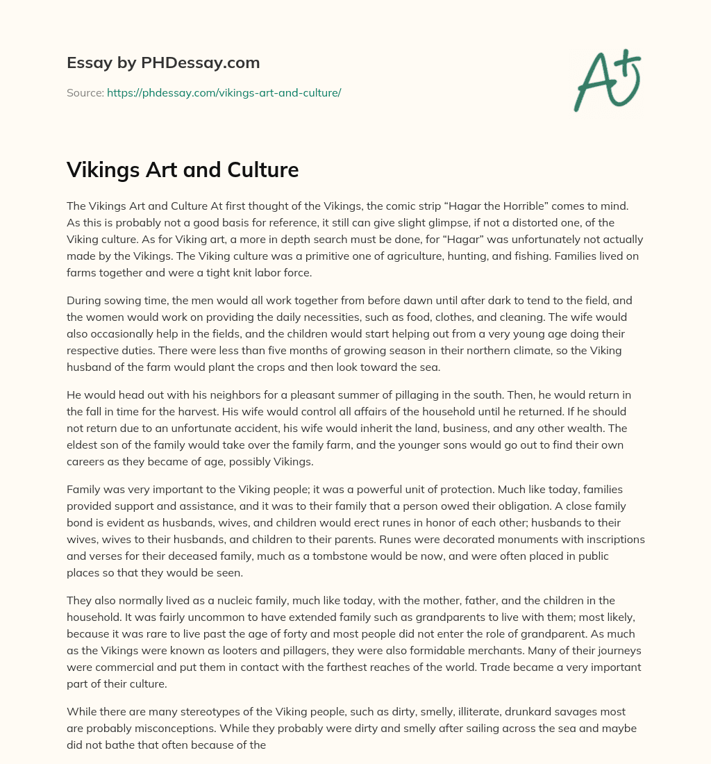 arts and culture essay
