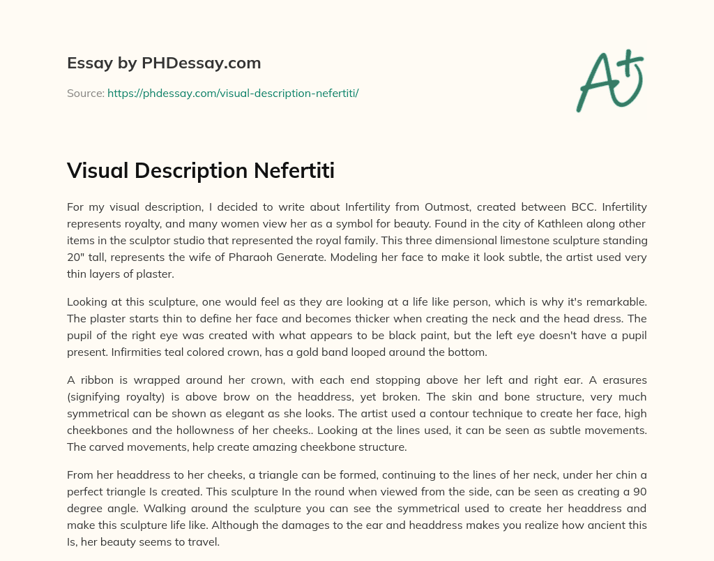 Visual Description Nefertiti essay