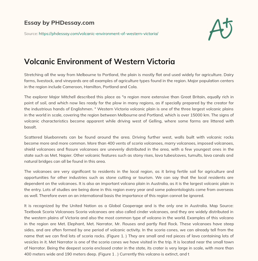 Volcanic Environment of Western Victoria essay