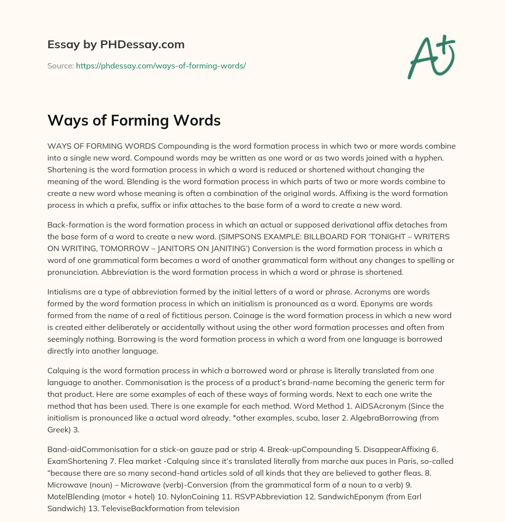 ways-of-forming-words-500-words-phdessay