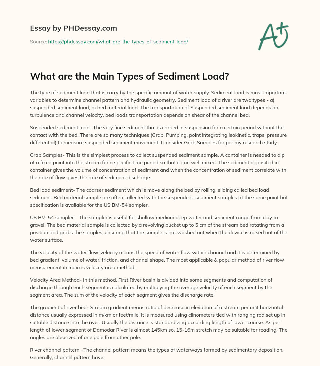 what-are-the-main-types-of-sediment-load-500-words-phdessay