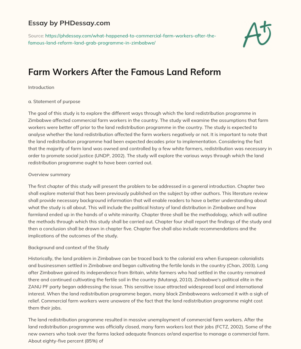 farm workers essay